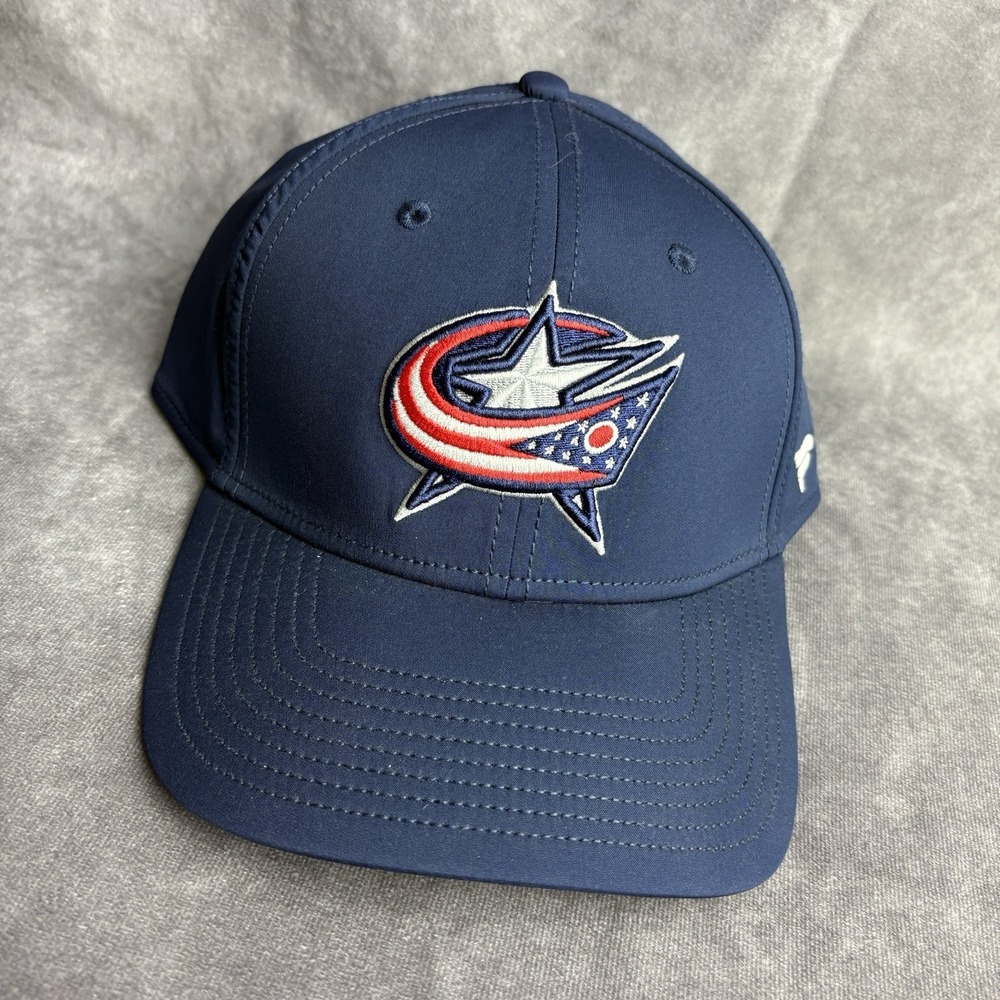 Columbus Blue Jackets Hat M/L Blue Stretch Flex NHL Fanatics Hockey‎ NEW